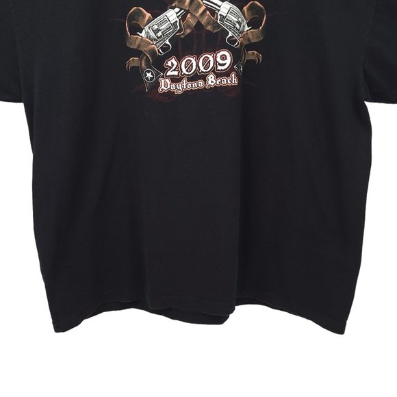 Bike Week 2009 Daytona Beach T Shirt Mens 3XL Double Sided Crew Neck Black Biker - Picture 10 of 16